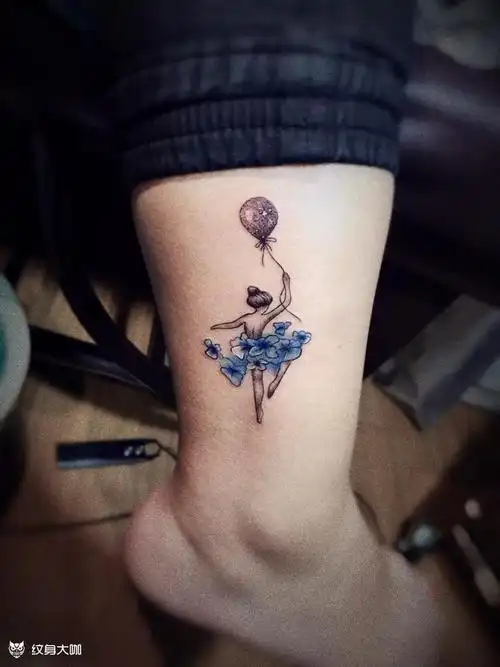 脚踝小清新_纹身图案手稿图片_9090909090的纹身作品集