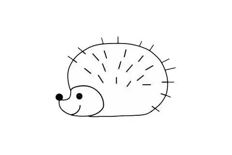 刺猬简笔画的简单画法步骤图片大全