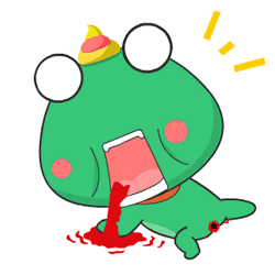 小青蛙gif七窍流血gif悲惨gif中毒了gif