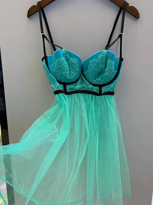 女士性感睡衣睡裙夏季透明明钢托大聚拢透视睡裙