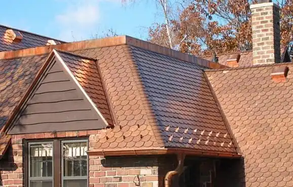 上海捷思别墅紫铜屋面瓦排水系统