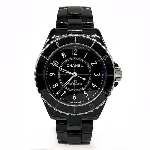 【二手95新】香奈儿手表 j12系列 h5697自动机械男表38表径黑陶瓷