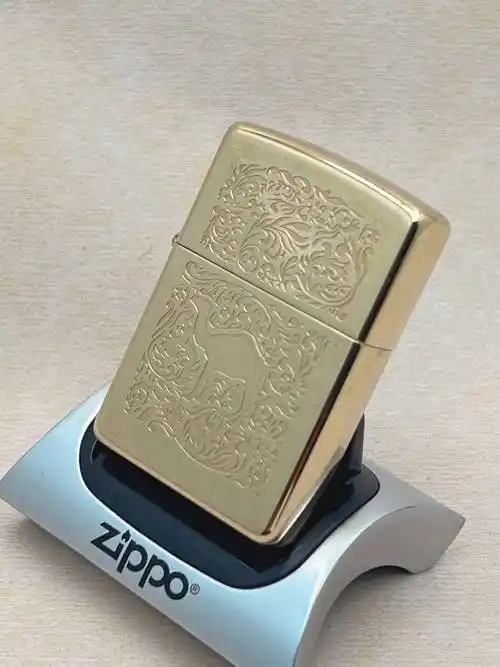 骆驼正品zippo打火机96年22k镀金西域繁华高端zippo