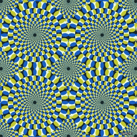 下面的催眠图片是静止的,但盯着看几秒就会旋转,再看几秒就能产生催眠