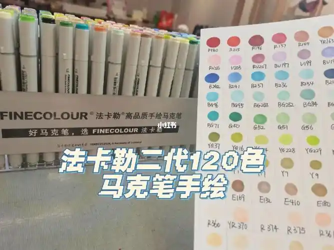 法卡勒二代120色马克笔试色