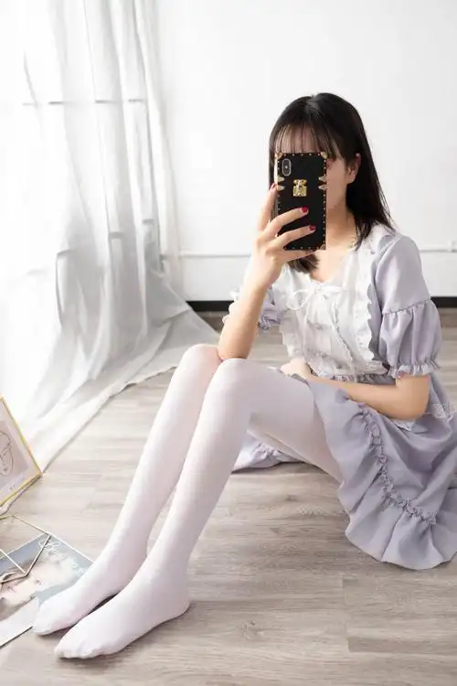 樱花猫爪白丝袜子女lolita软萌小大腿过膝连裤袜jk性感学生加大码