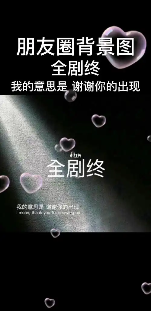 全剧终,我的意思是,谢谢你的出现