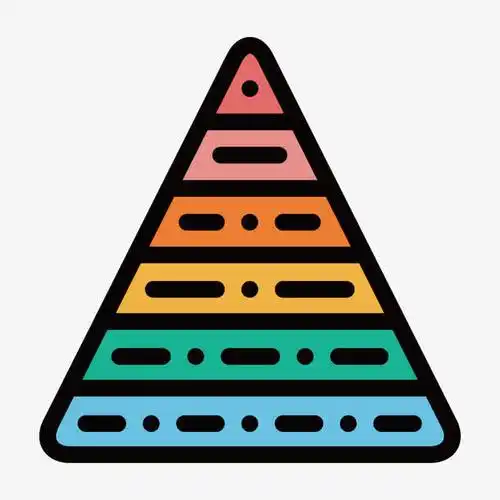 彩色手绘圆角三角形元素