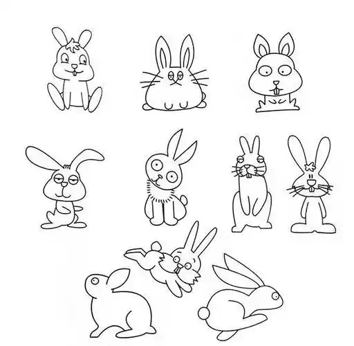 简笔画兔子 简笔画兔子怎么画可爱的又简单的