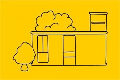 公交车站简笔画步骤画法图片大全