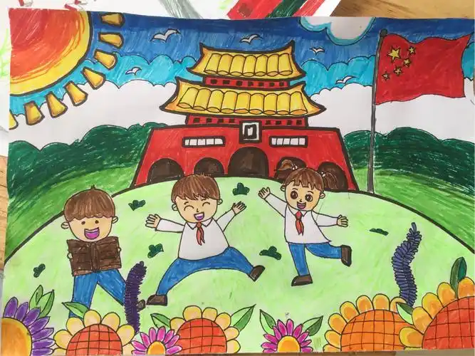 祖国在我心中～一年级学生手抄报