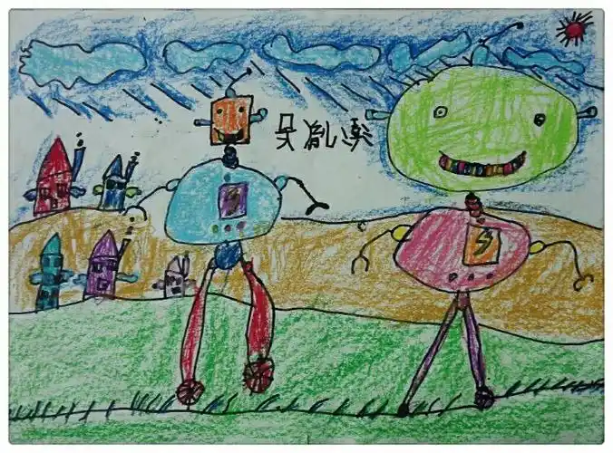 "童趣画屋"小朋友们《未来机器人》主题创意绘画作品展
