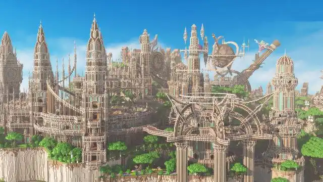 我的世界:如何成为建筑党大神?先了解大型建筑群开始