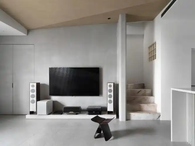 水泥色系的沉静与舒适越看越高级#别墅设计#装修设计#全屋定制