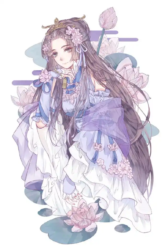 37张古风插画手绘人物唯美古风女子插画壁纸图片