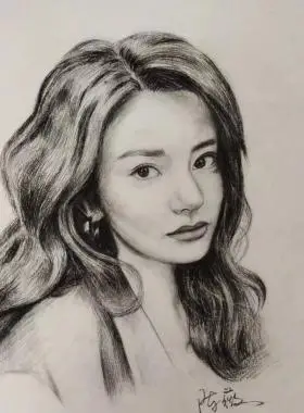 素描手绘铅笔照片人像画画头肖像画