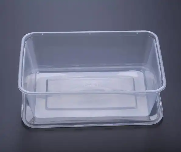 塑料pp注塑餐盒打包盒单格环保透明长方形1500ml