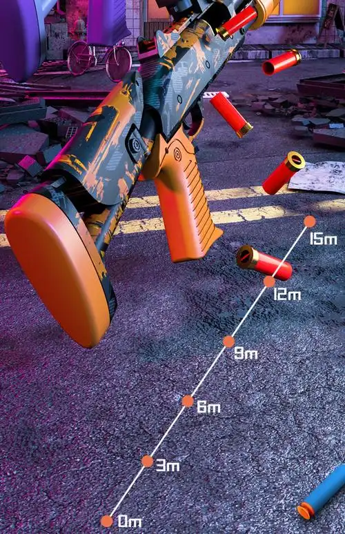 xm1014儿童玩具男孩软霰散双管喷子10岁以上 qbz-95退壳软【金色】