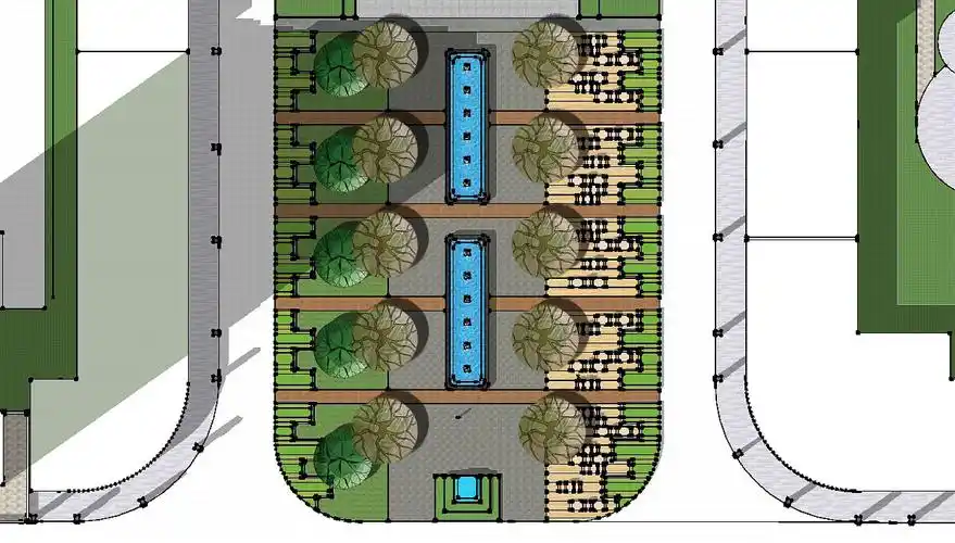入口广场平面图