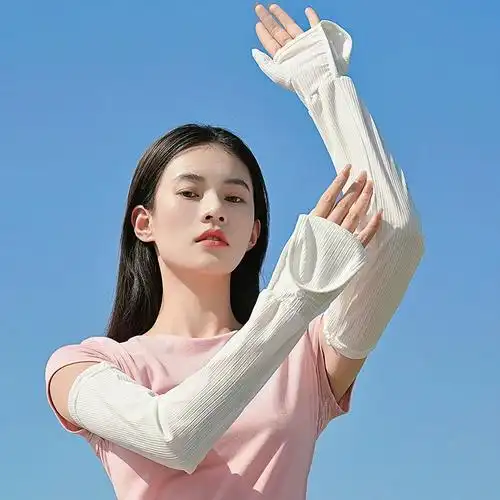 开车紫外线防晒冰袖套女夏季防晒袖时尚袖套带手套2022新款