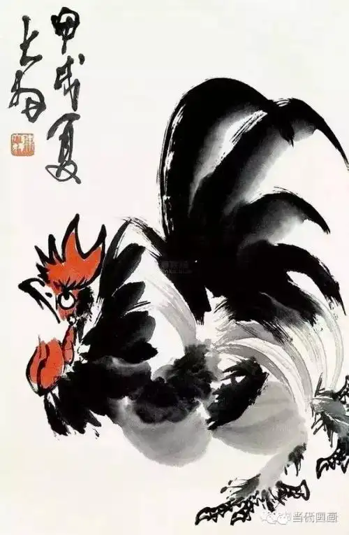 《当代国画》 文章来源_网络 陈 大 陈大羽 鸡 陈大羽(1912-2001)著名