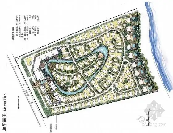 [海南]西班牙风格生态滨水别墅区景观概念规划方案(知名事务所设计)