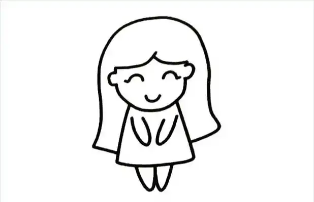 人物简笔画,美女简笔画,简笔画图片