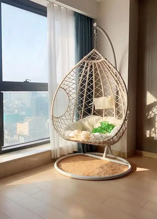 吊篮椅室内秋千吊椅家用阳台摇篮民宿客厅吊蓝网红鸟巢吊床大人椅c款