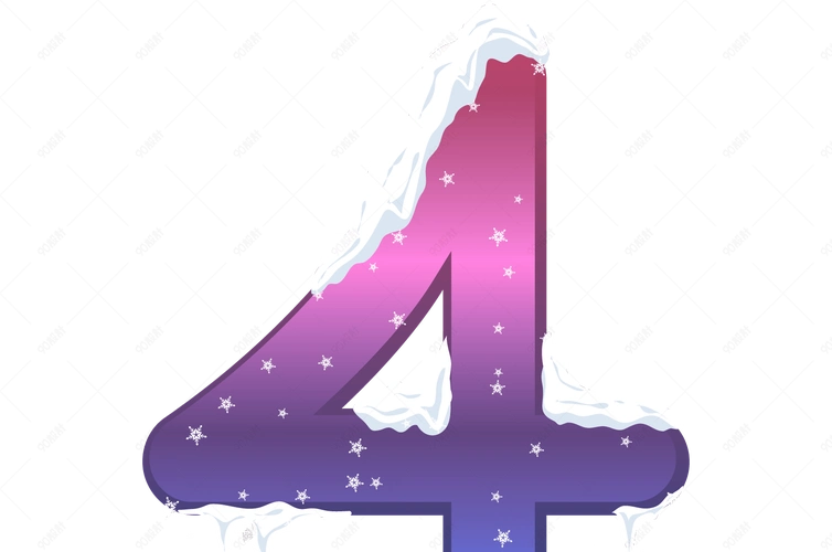 圣诞节装饰数字4