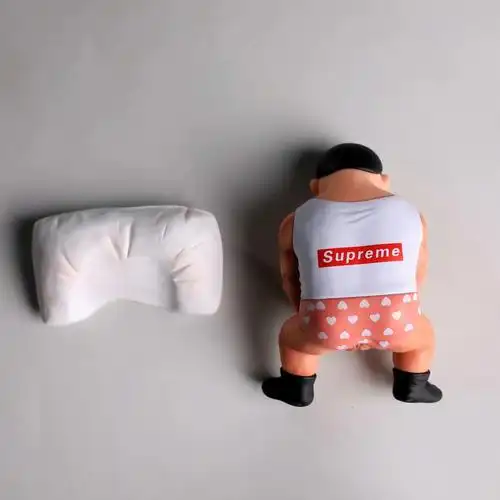 胖虎静香 比心胖虎 毁童年系列 q版恶搞车载机箱手办动漫模型