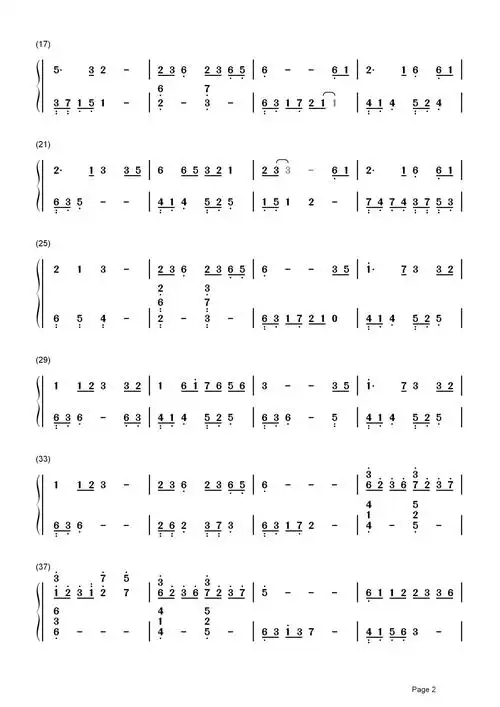 《大鱼海棠》古筝曲谱大鱼大鱼海棠主题曲大鱼扬琴谱,扬琴大鱼海棠