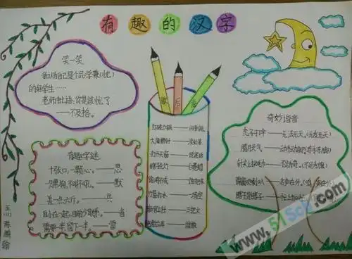 关于汉字的手抄报图片大全与内容