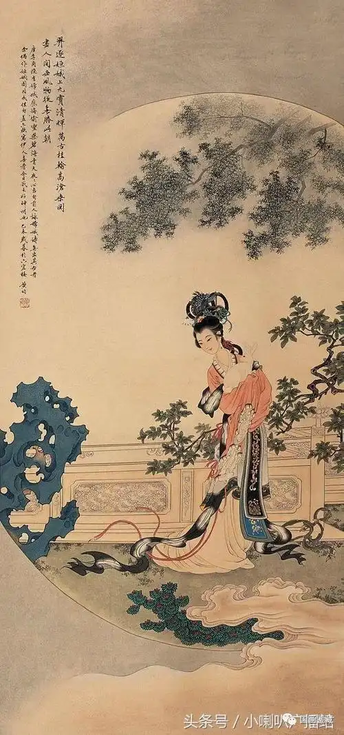 书画联盟丨窈窕淑女君子好逑欣赏一组手绘彩色仕女画