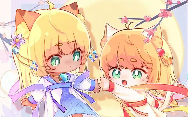 七夕猫公主【猫姐妹/明日&皓月/喜羊羊与灰太狼/绘画过程】