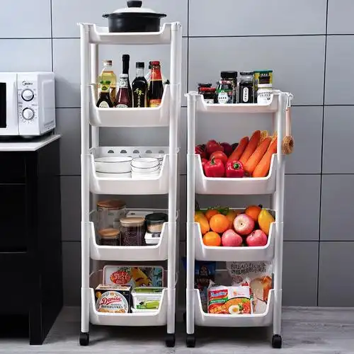 家用厨房置物架多层蔬菜水果玩具落地储物收纳架菜篮子架用超稳固