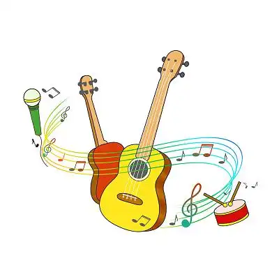 音乐创意音乐组合元素乐器psd素材