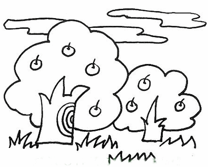 儿童简笔画秋天大树的简单画法_大树简笔秋天的树简笔画怎么画秋天简