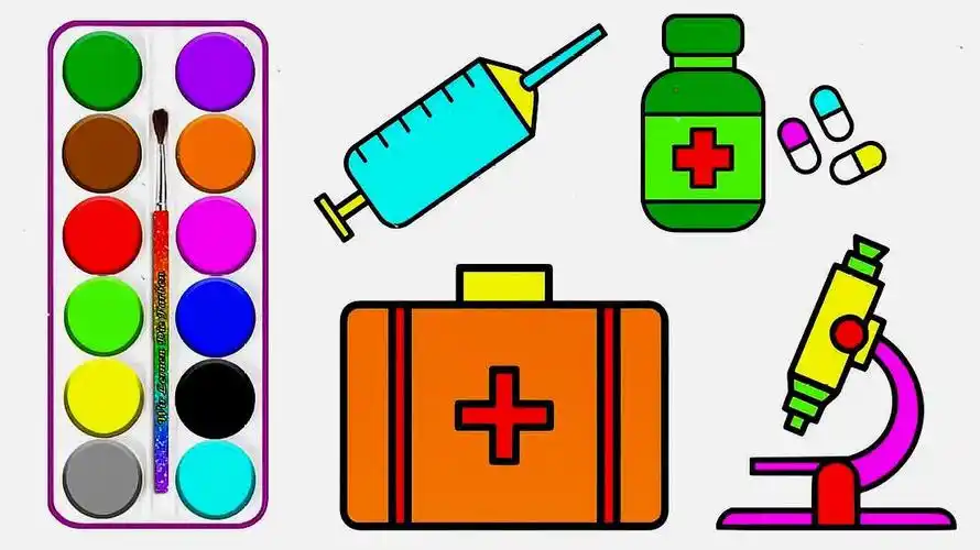 儿童早教绘画视频,教孩子们绘制医疗用品