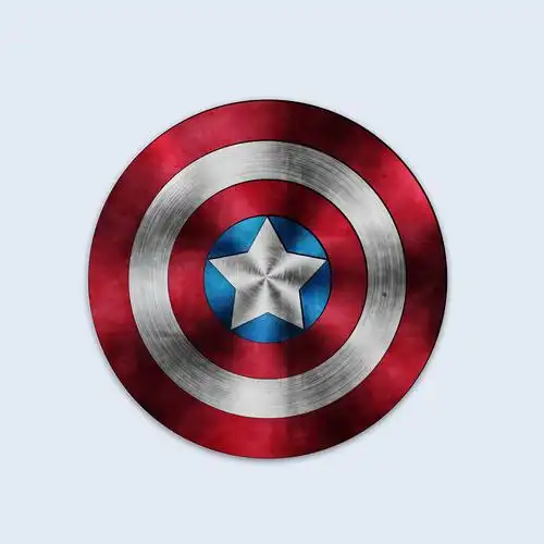 临摹的美国队长小盾牌