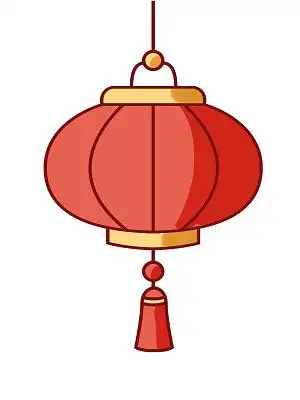 彩色手绘卡通灯笼新年元素灯笼元素png素材