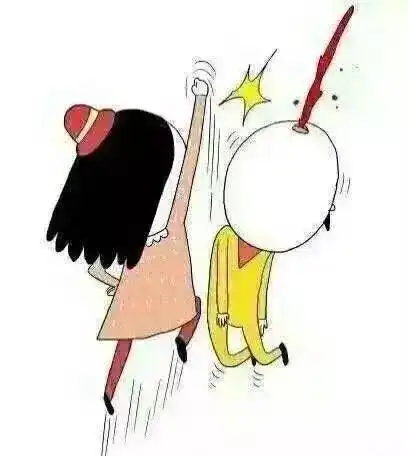 经典搞笑的卡通情侣头像小孩子别看打架的