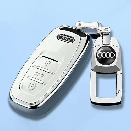 钥匙套a4l老款q5/a7高档a8l车用遥控全包a5男女士壳扣适用奥迪a6l