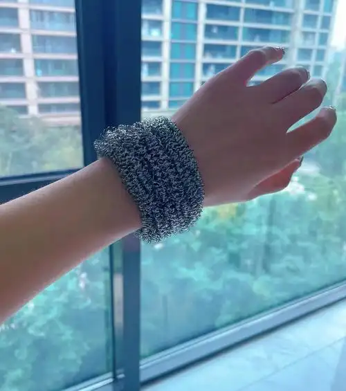 蒂芙尼钢丝球手镯图