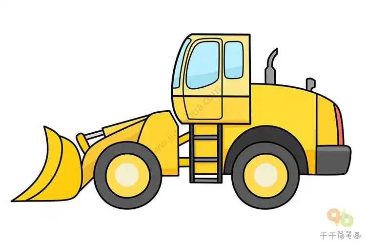 如何画推土机简笔画
