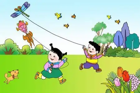 放风筝看图写话三年级