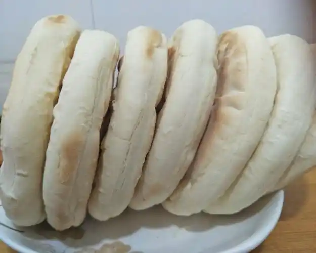 甘肃兰州千层饼西北特产纯手工清真白饼原味锅盔馍夹肉饼15个包邮