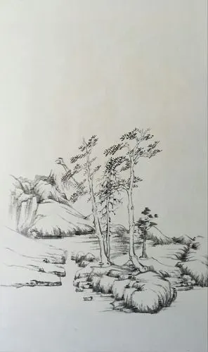 山水3_纸本水墨_国画_宝甄网