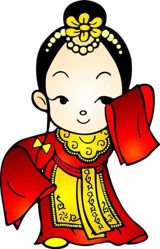 插画 可爱的中国娃娃 - 释空境 - 释空境的博客