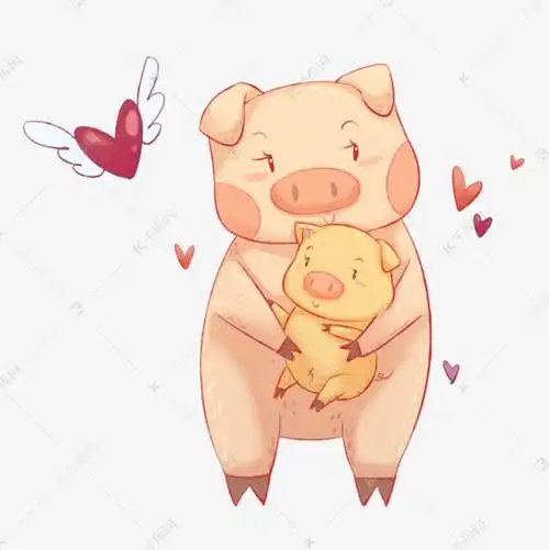 母亲节卡通动物猪