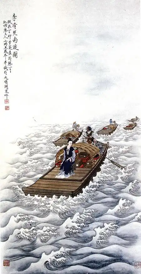 1129 赵明诚病逝,孤身杭州,李清照 号易安居士.